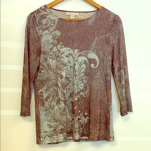 Coldwater Creek ladies Sz Small blouse 3/4